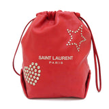 ★★最終特価品【SAINT LAURENT/サンローラン】 テディ チェーントート ビジュー ショルダーバッグ レザー 赤  レディース【中古】【真子質店】【GD】, 【MaMox】