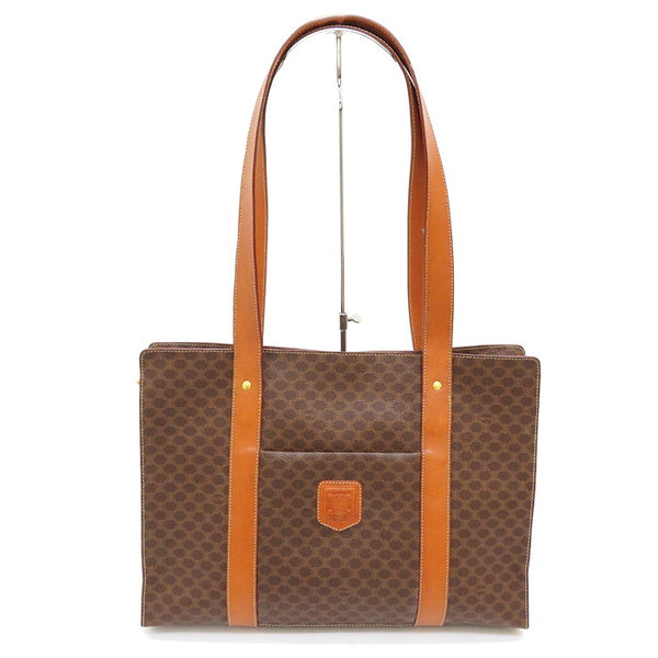 CELINE/セリーヌ】 マカダム トートバッグ PVC/レザー ブラウン