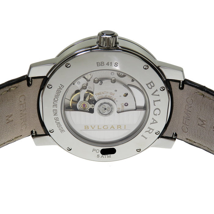 ★★最終特価品【BVLGARI/ブルガリ】 BB41S  裏スケ 　ブルー/青 腕時計 ステンレススチール/レザー 自動巻き/オートマ 紺 メンズ
【中古】【真子質店】【GD】




【IYxY】
