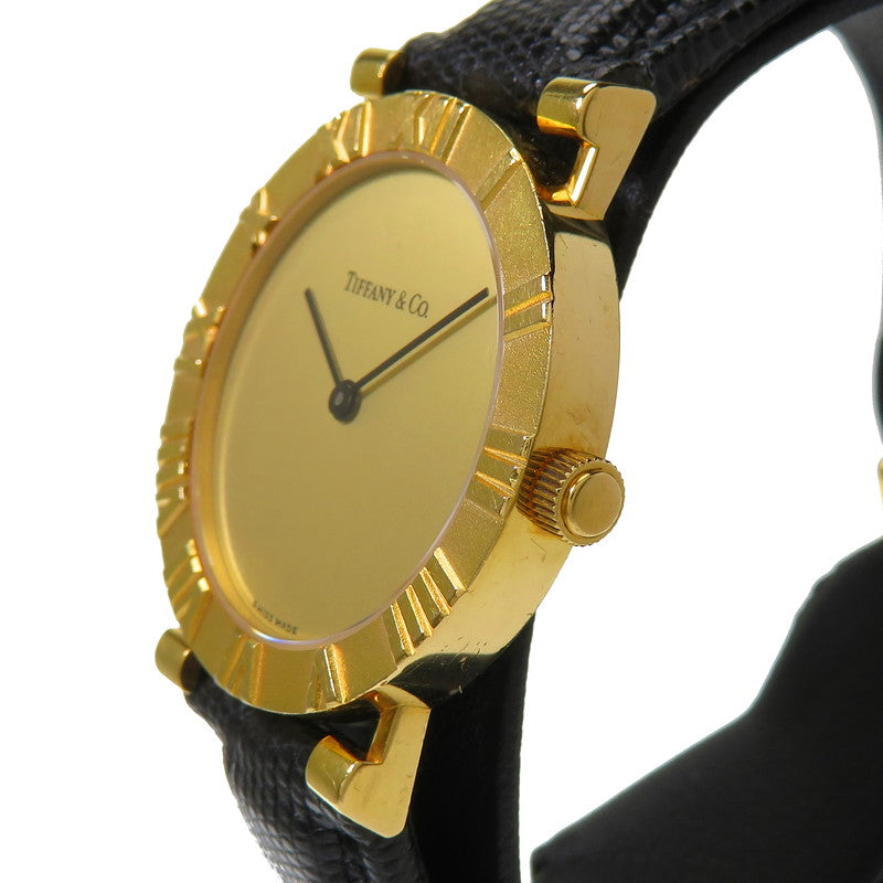 【超特価好評】ティファニー K18 刻印有　アトラス ミニ 腕時計　イエローゴールド 時計