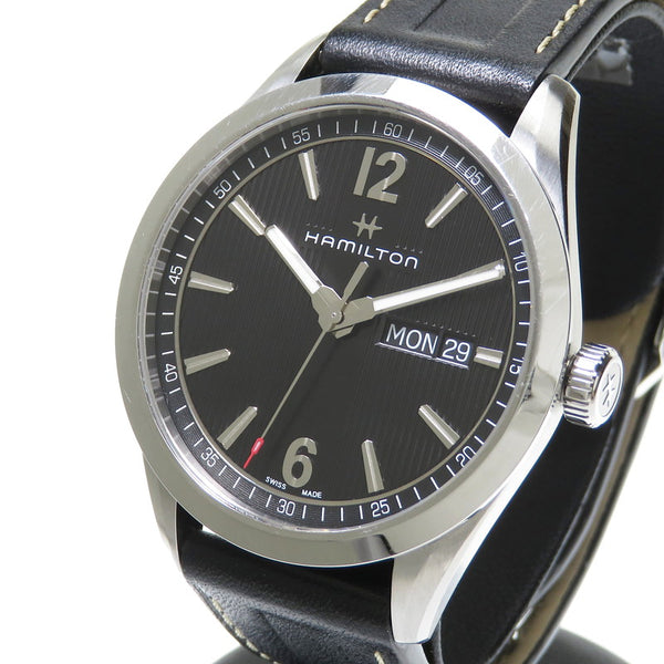 【HAMILTON/ハミルトン】 H433110 ブロードウェイ　デイデイト 腕時計 ステンレススチール/レザー クオーツ 黒 メンズ
【中古】【真子質店】【GD】




【TMoMa】