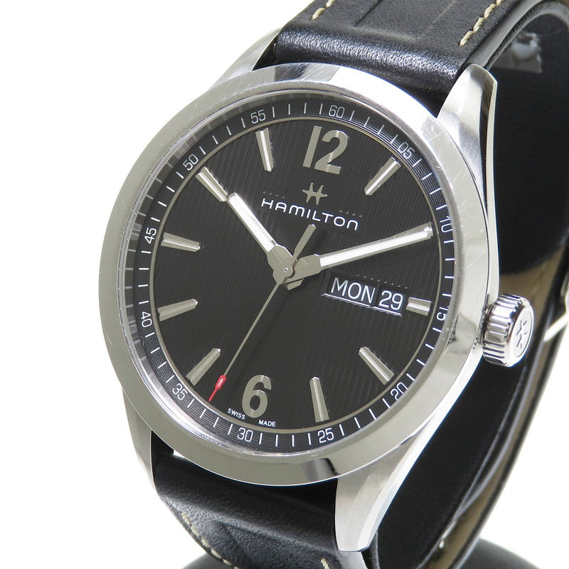 【HAMILTON/ハミルトン】 H433110 ブロードウェイ　デイデイト 腕時計 ステンレススチール/レザー クオーツ 黒 メンズ
【中古】【真子質店】【GD】




【TMoMa】