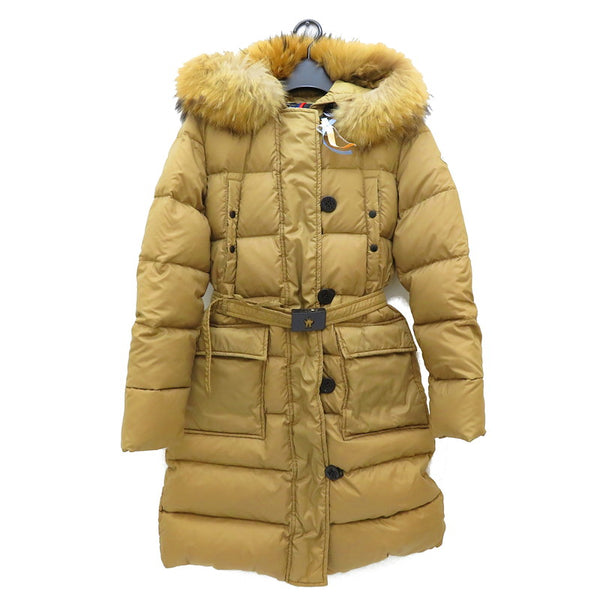 【MONCLER/モンクレール】 メッシーナ 49301/91/68959 ダウンジャケット ナイロン/ウール/アクリル/ダウン/フェザー ベージュ  レディース【中古】【真子質店】【GD】, 【MaMox】