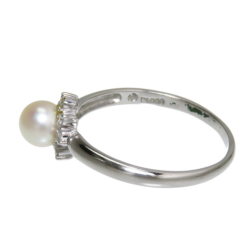 スカラベ アコヤ真珠 ダイヤモンド pt900 指輪-