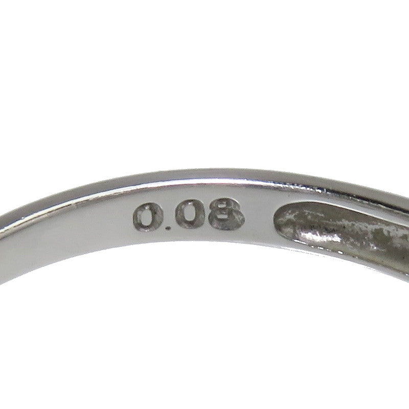 美品 Pt900 プラチナ リング 指輪 アコヤパール 7.3mm ダイヤ 0.06ct 【1-0122827】