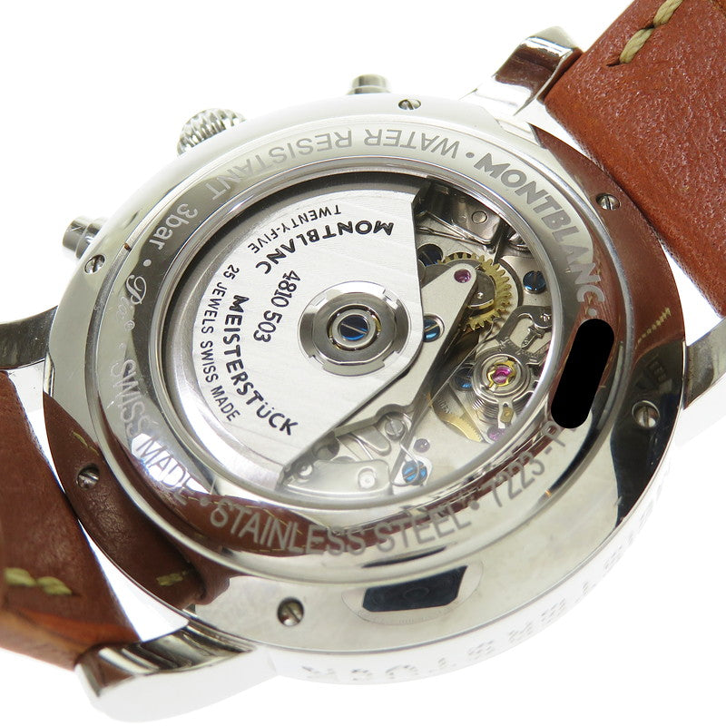 【MONTBLANC/モンブラン】 スター クロノグラフ UTC オートマティック Star Collection MB110590 腕時計 ステンレススチール/社外製革ベルト 自動巻き/オートマ シルバー メンズ
【中古】【真子質店】【GD】




【ITIx】
