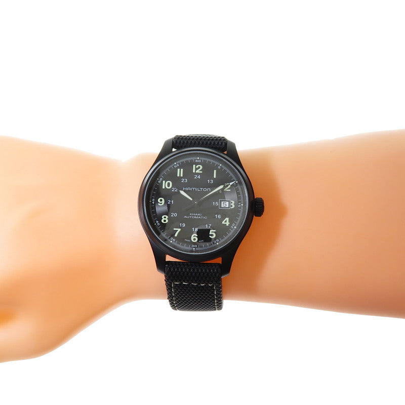 定価150000ハミルトン 腕時計 カーキ 　裏スケ H705750