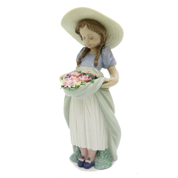 Lladro/リヤドロ】 「たくさん摘めたよ」 6756 オブジェ 磁器 ユニ