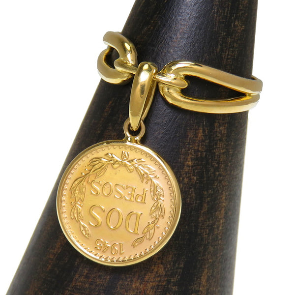 13号 コイン 「DOS PESOS」 リング・指輪 K20ゴールド 20金/K18 