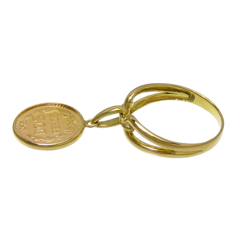 13号 コイン 「DOS PESOS」 リング・指輪 K20ゴールド 20金/K18 