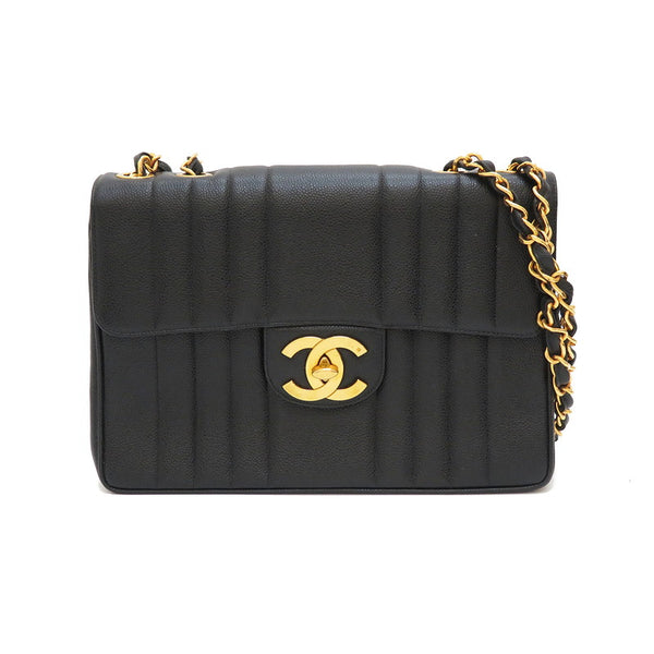 美品 CHANEL マドモアゼル デカマト30ショルダーバッグ ブラック 3番台 美品 CHANEL マドモアゼル デカマト30ショルダーバッグ ブラック 3番台