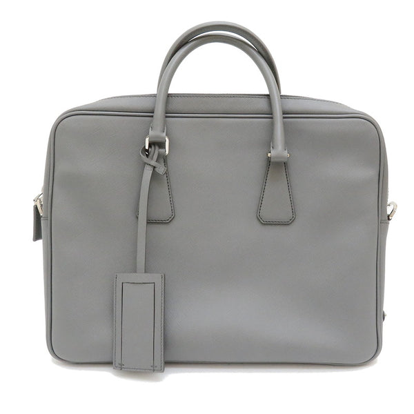 プラダ　ライトグレー　ブリーフケース PRADA/プラダ】 2VE363 2WAY ブリーフケース サフィアーノレザー