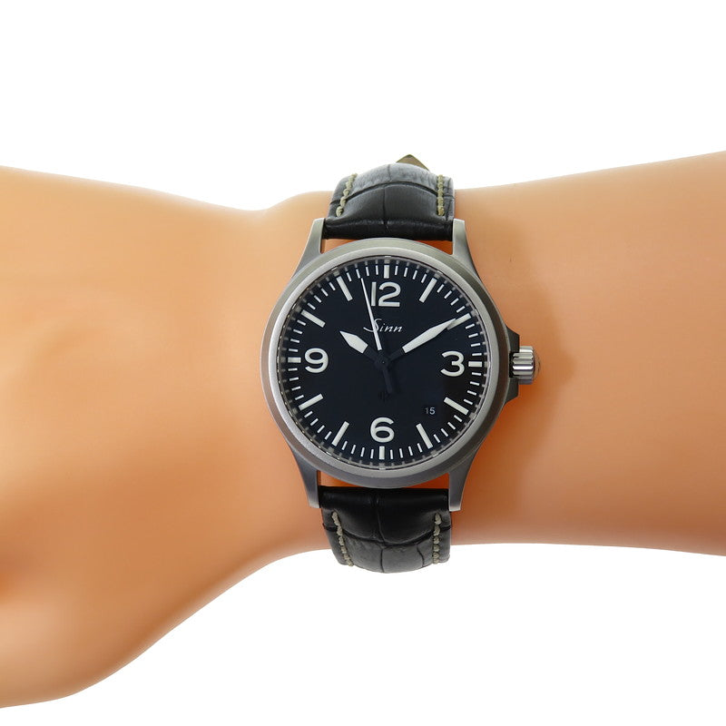 Sinn/ジン】 556 デイト 腕時計 ステンレススチール/社外製革ベルト 