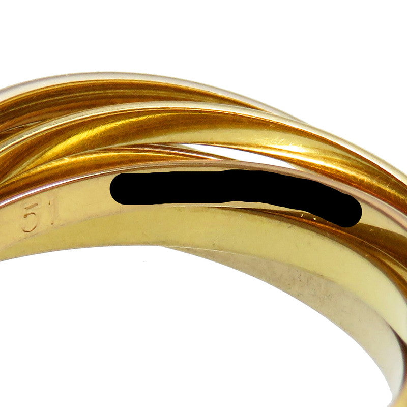 カルティエ トリニティ リング 指輪 11号 K18YG/K18WG/K18PG(18金 ゴールド)51cm表記トップサイズ