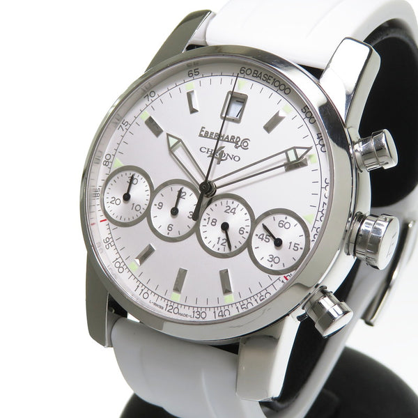 31041 エベラール クロノ4 腕時計 ステンレススチール/社外製ラバー 