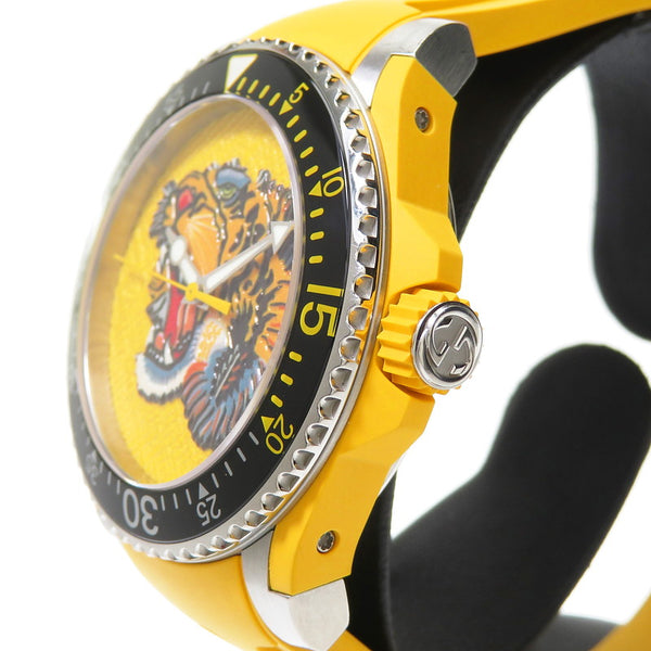 【GUCCI/グッチ】 136.3 ダイブ タイガー/虎/トラ　イエロー 腕時計 ステンレススチール/ラバー クオーツ 黄色 メンズ
【中古】【真子質店】【GD】




【DYT】