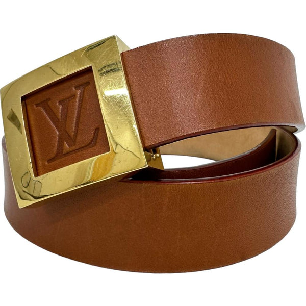 ノマド サンチュール・LVスタンプ M6895Q ベルト レザー/GP ブラウン  