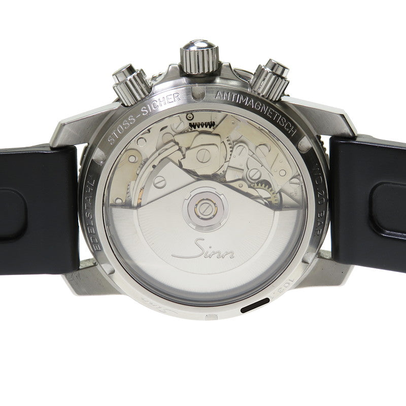 【Sinn/ジン】 インストゥルメント 103 腕時計 ステンレススチール/社外製ラバーベルト/社外製尾錠 自動巻き/オートマ 黒 メンズ,  【中古】【真子質店】【GD】, 【IMaMoMa】