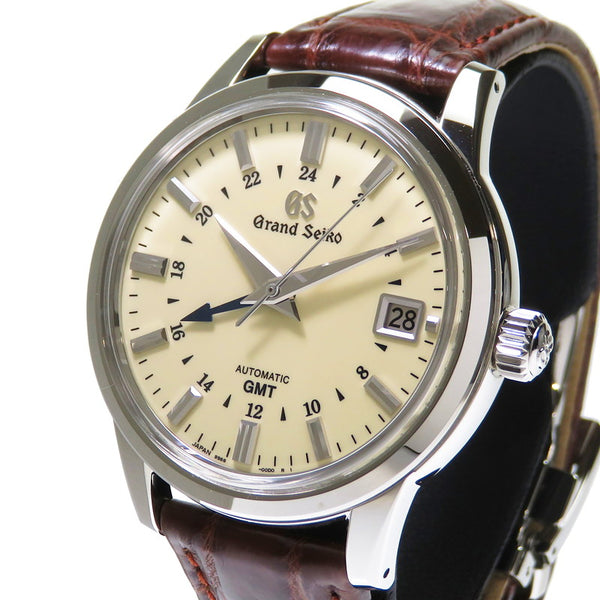 SEIKO/セイコー】 グランドセイコー エレガンスコレクション SBGM221 裏スケ GMT 腕時計 ステンレススチール/クロコダイル –  真子質店 PawnShopMAKO