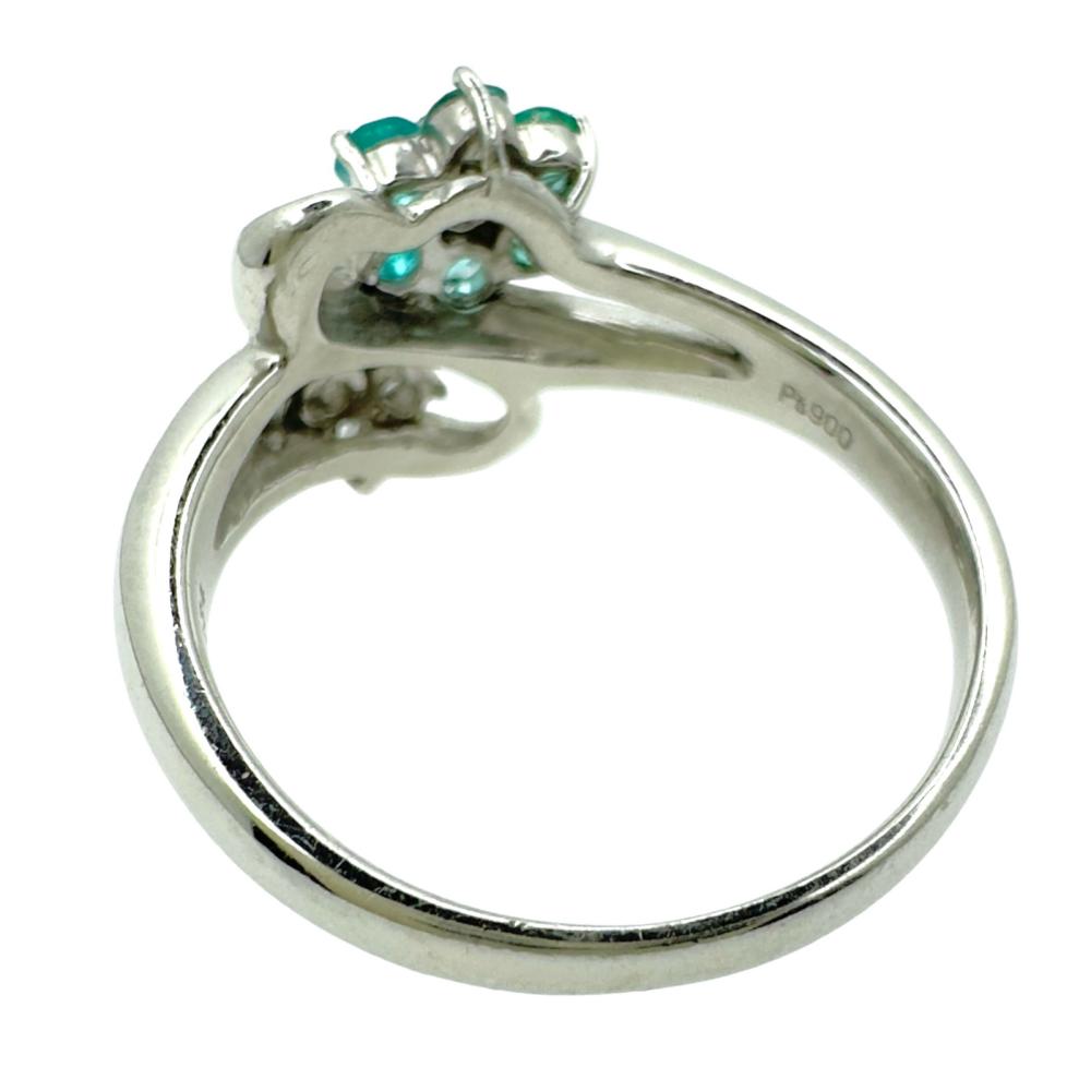 17号 パライバトルマリン 計0.34ct ダイヤモンド 計0.35ct リング