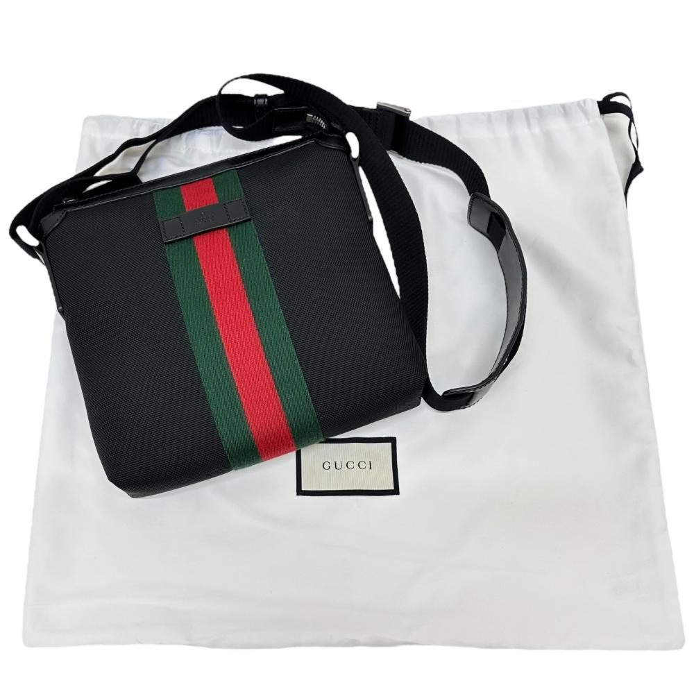 GUCCI/グッチ】 シェリーライン ショルダーバッグ ナイロン/キャンバス ブラック ユニセックス【中古】【真子質店】【BL】 【YDS –  真子質店 PawnShopMAKO