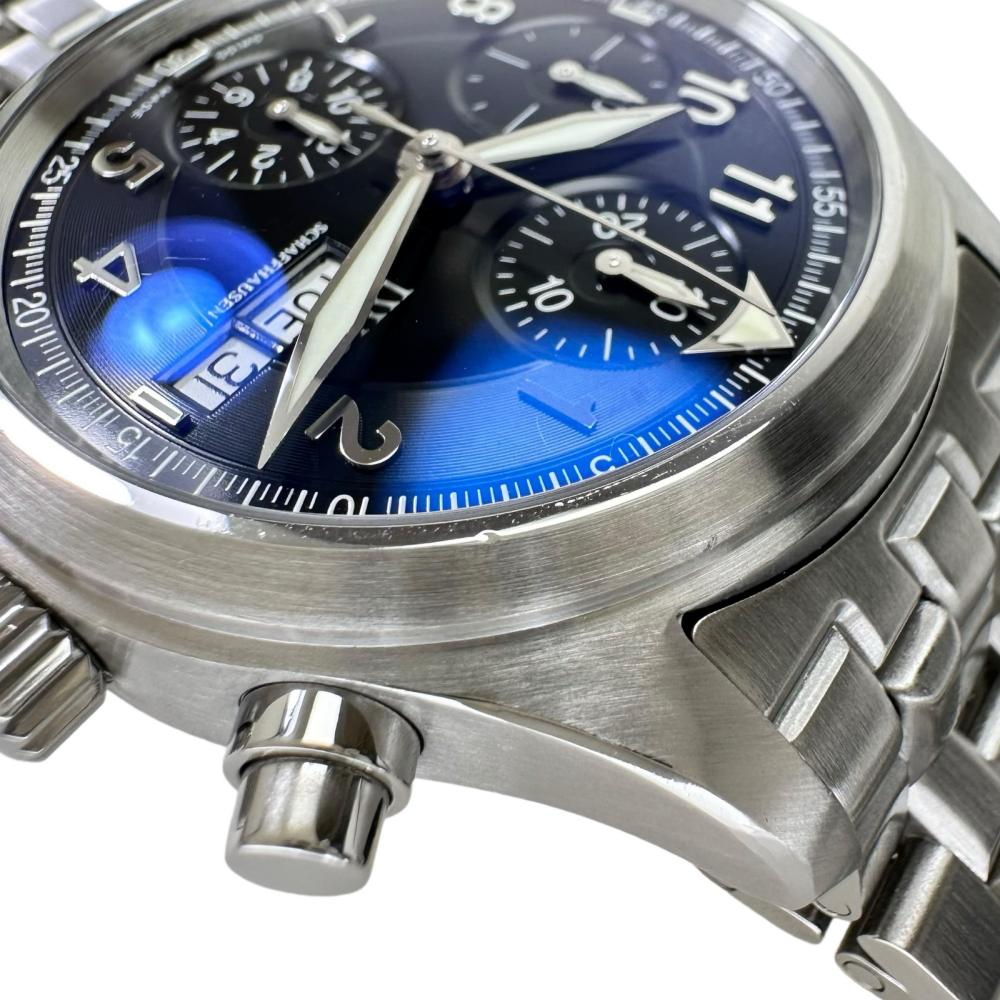 【IWC/インターナショナルウォッチカンパニー】 スピットファイア　デイデイト IW370618  腕時計 ステンレススチール 自動巻き/オートマ ブラック文字盤 メンズ【中古】【真子質店】【BL】【DIID】 IWC/インターナショナルウォッチカンパニー】 スピットファイア