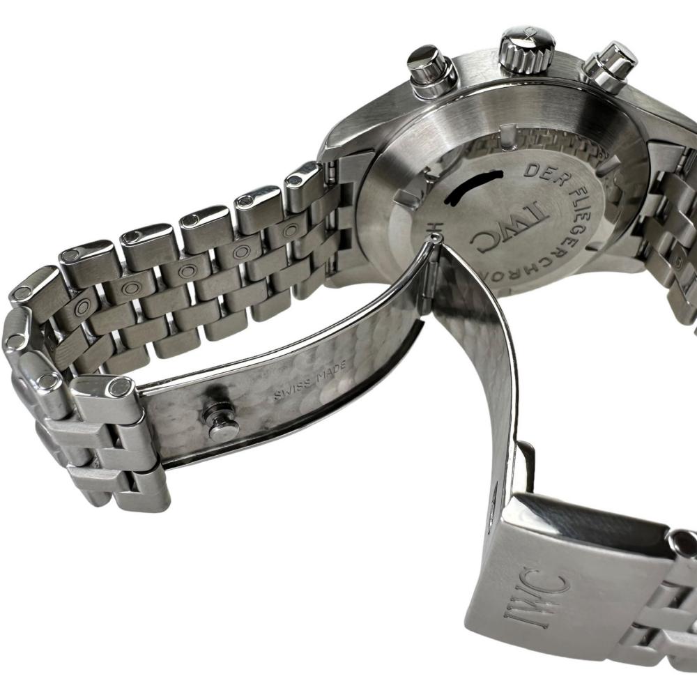 【IWC/インターナショナルウォッチカンパニー】 スピットファイア　デイデイト IW370618  腕時計 ステンレススチール 自動巻き/オートマ ブラック文字盤 メンズ【中古】【真子質店】【BL】【DIID】 IWC/インターナショナルウォッチカンパニー】 スピットファイア