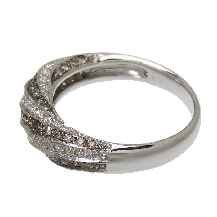 16号 ダイヤモンド(ブラウン含む) 計0.82ct リング・指輪 K18WG 