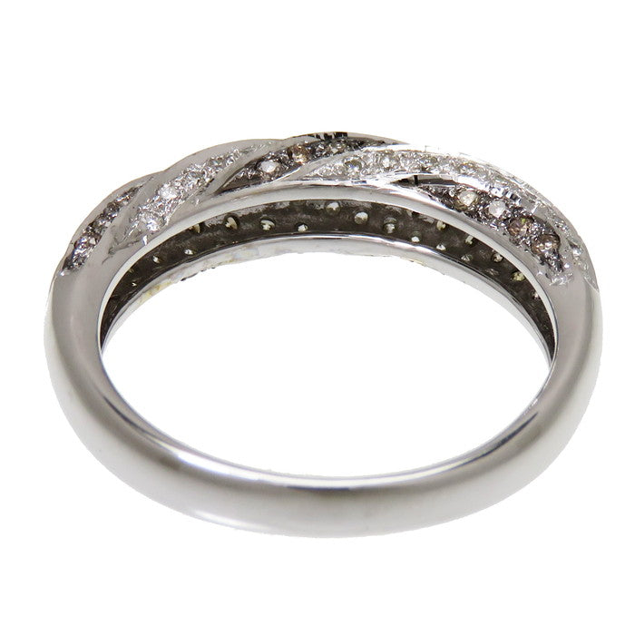 16号 ダイヤモンド(ブラウン含む) 計0.82ct リング・指輪 K18WG 