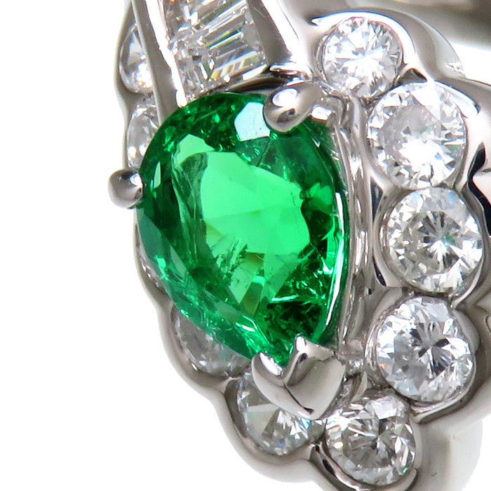12号 エメラルド 0.71ct ダイヤモンド 計0.63ct リング・指輪 Pt900