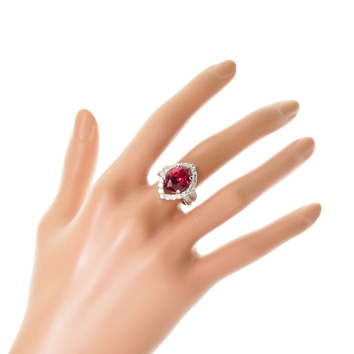 11.5号 ピンクトルマリン 5.748ct ダイヤモンド 計1.16ct リング・指輪 