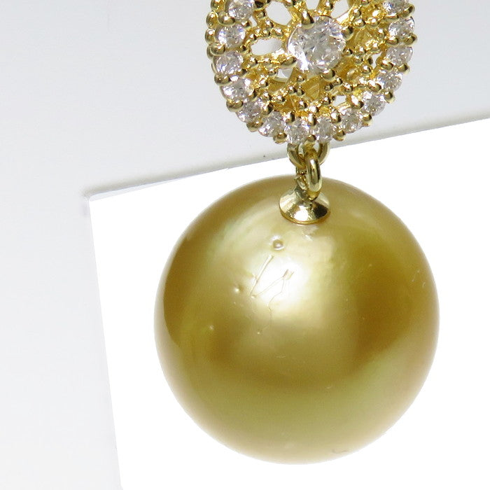 スタッド 白蝶真珠(ゴールデンパール) 約11.3～11.6mm程度 ダイヤモンド 計0.15×2ct ピアス K18ゴールド 18金 6.2g レディース
【中古】【真子質店】




【DDx】