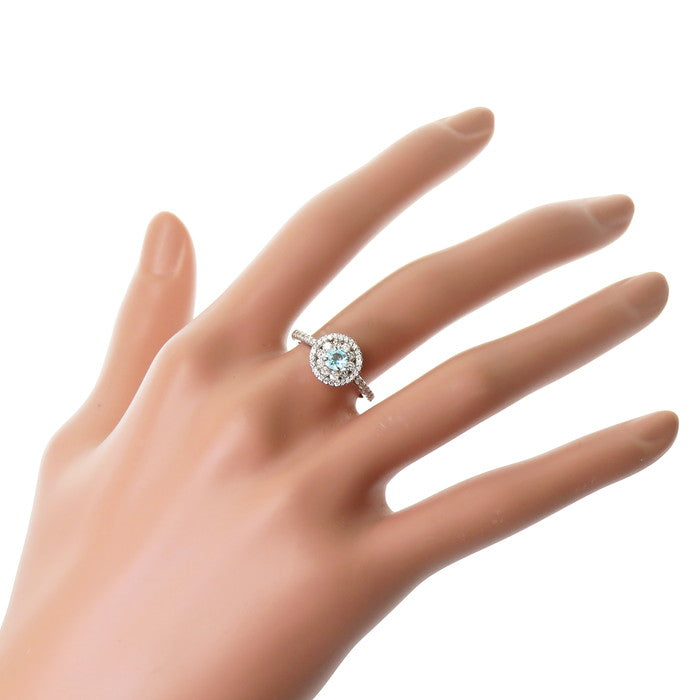 最終特価品 11.5号 パライバトルマリン 0.23ct ダイヤモンド 計0.51ct 
