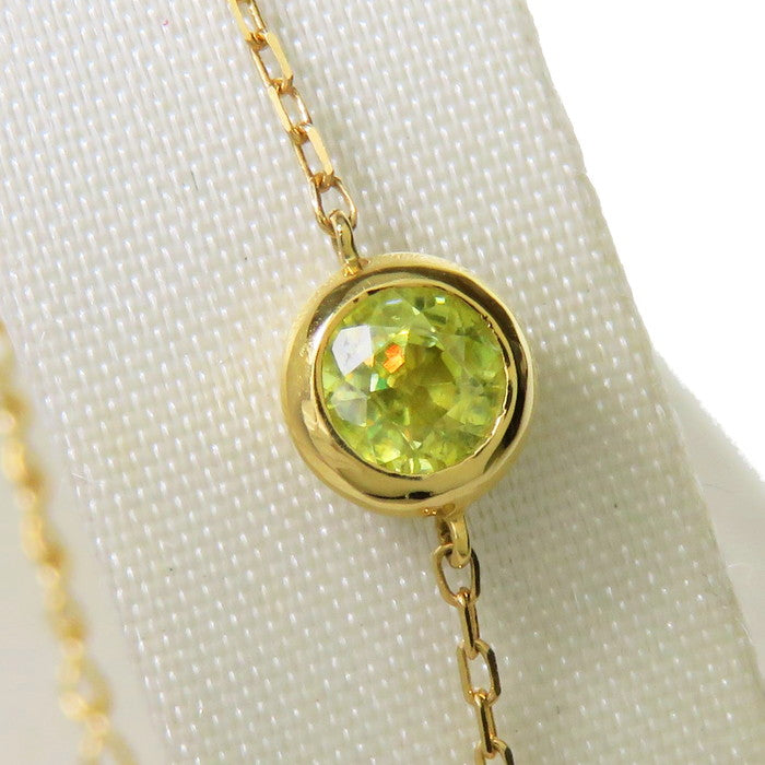 一粒ジュエリー スフェーン 0.21ct ブレスレット K18ゴールド 18