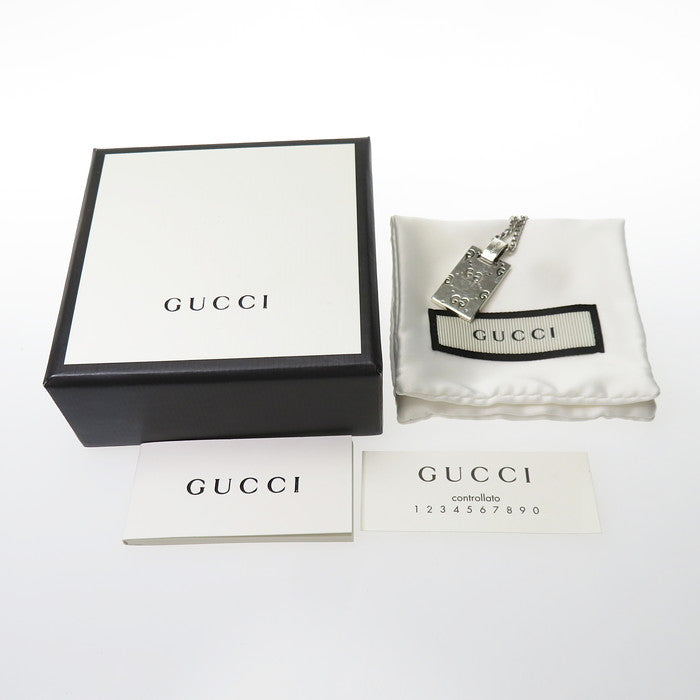 GUCCI/グッチ】 ゴーストプレート ネックレス シルバー925 17.0g 55cm 455315 ユニセックス 【中古】【真子質店】 –  真子質店 PawnShopMAKO