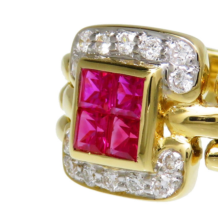 ★★最終特価品 12号 ベルト風デザイン ルビー 計0.74ct ダイヤモンド 計0.21ct リング・指輪 K18ゴールド 18金 9.4g レディース
【中古】【真子質店】




【YMiT】