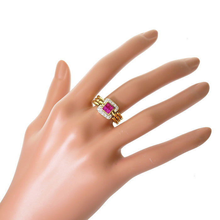 ★★最終特価品 12号 ベルト風デザイン ルビー 計0.74ct ダイヤモンド 計0.21ct リング・指輪 K18ゴールド 18金 9.4g レディース
【中古】【真子質店】




【YMiT】