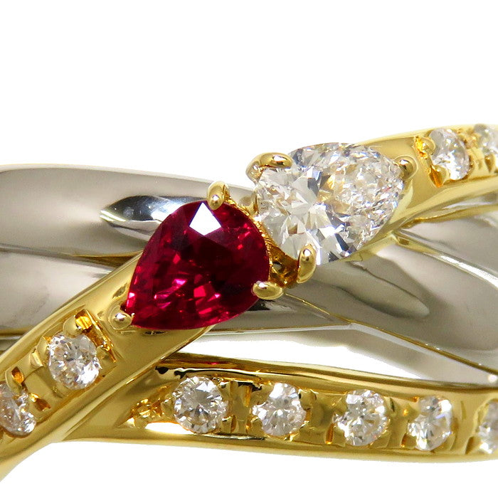 ★★最終特価品 15号 コンビカラー ルビー 0.19ct ダイヤモンド(中央) 0.30ct ダイヤモンド 計0.17ct リング・指輪 Pt900プラチナ/K18ゴールド 18金 10.8g レディース
【中古】【真子質店】




【YTK】