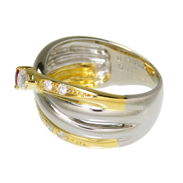 ★★最終特価品 15号 コンビカラー ルビー 0.19ct ダイヤモンド(中央) 0.30ct ダイヤモンド 計0.17ct リング・指輪 Pt900プラチナ/K18ゴールド 18金 10.8g レディース
【中古】【真子質店】




【YTK】