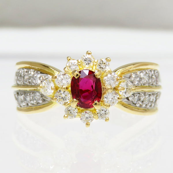 11.5号 ルビー 0.35ct ダイヤモンド 計0.40ct リング・指輪 K18ゴールド 18金/Pt900プラチナ 5.2g レディース
【中古】【真子質店】




【MaYMa】
