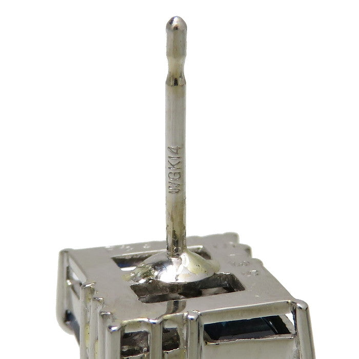 サファイア 計1.39ct ダイヤモンド 計0.37ct ピアス Pt900プラチナ 