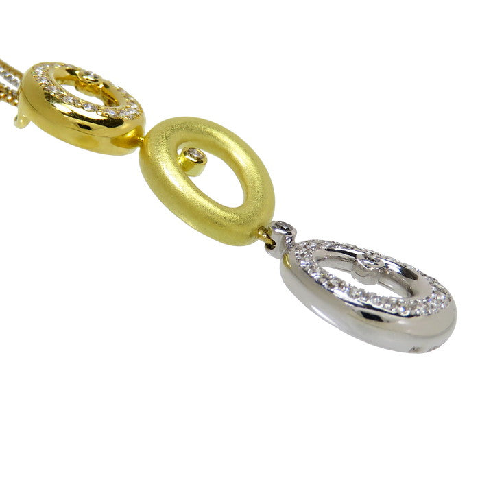 ★★最終特価品 3連サークル 2連チェーン コンビ 一部艶消し ダイヤモンド 計0.50ct ネックレス K18YGイエローゴールド 18金/K18WGホワイトゴールド 18金 12.8g 43cm レディース
【中古】【真子質店】




【MixMa】