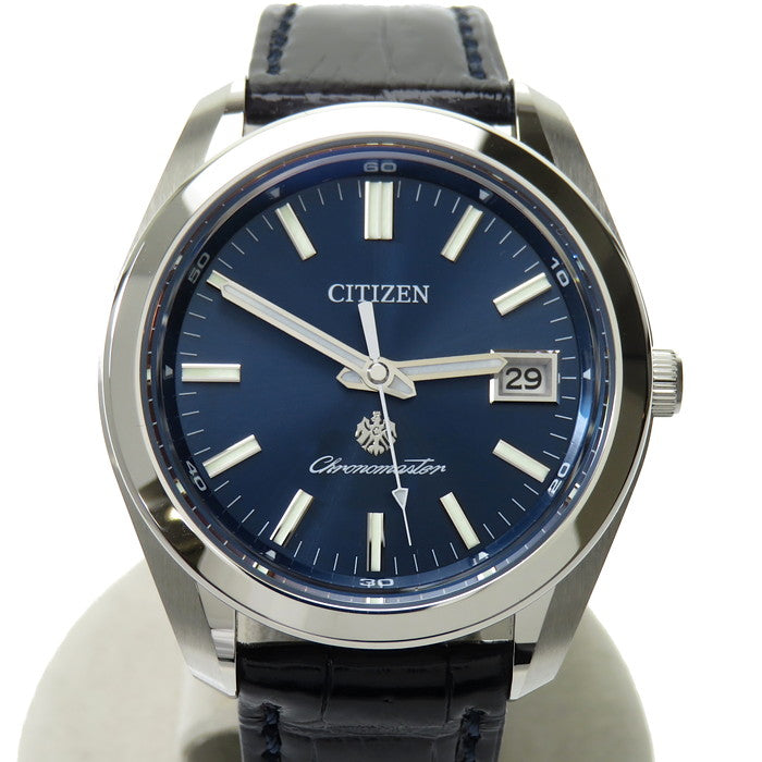 【CITIZEN/シチズン】 クロノマスター ブルーイーグル A060-T025846　AQ4050-02L 300本限定 エコドライブ 腕時計  ステンレススチール/レザー ソーラー ネイビー文字盤 ブラック革ベルト メンズ, 【中古】【真子質店】【GD】, 【IYxx】