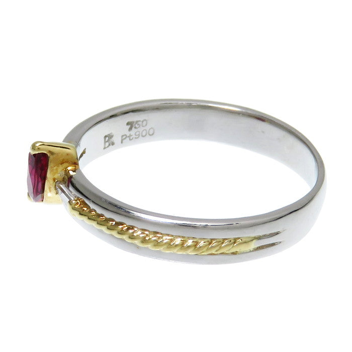 最終特価品 14号 コンビカラー ルビー 0.45ct ダイヤモンド 計0.07ct 