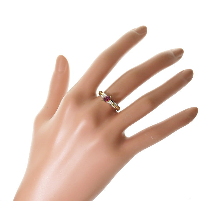 最終特価品 14号 コンビカラー ルビー 0.45ct ダイヤモンド 計0.07ct 
