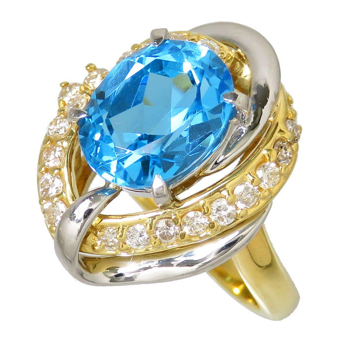★★最終特価品 11号 コンビカラー ブルートパーズ ダイヤモンド 計0.41ct リング・指輪 K18ゴールド 18金/Pt900プラチナ 8.2g レディース
【中古】【真子質店】




【DKMa】