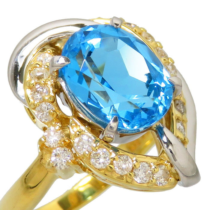 ★★最終特価品 11号 コンビカラー ブルートパーズ ダイヤモンド 計0.41ct リング・指輪 K18ゴールド 18金/Pt900プラチナ 8.2g レディース
【中古】【真子質店】




【DKMa】