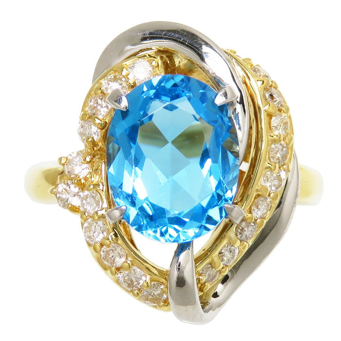 ★★最終特価品 11号 コンビカラー ブルートパーズ ダイヤモンド 計0.41ct リング・指輪 K18ゴールド 18金/Pt900プラチナ 8.2g レディース
【中古】【真子質店】




【DKMa】