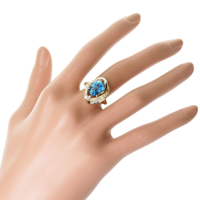 ★★最終特価品 11号 コンビカラー ブルートパーズ ダイヤモンド 計0.41ct リング・指輪 K18ゴールド 18金/Pt900プラチナ 8.2g レディース
【中古】【真子質店】




【DKMa】