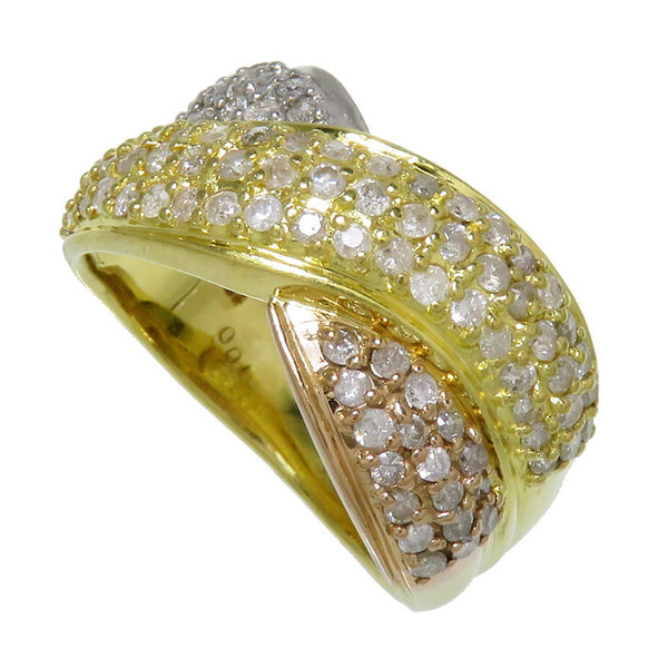 ★★最終特価品 13.5号 クロスデザイン スリーカラー ダイヤモンド 計1.00ct リング・指輪 K18YGイエローゴールド 18金/K18PGピンクゴールド 18金/Pt900プラチナ 7.2g レディース
【中古】【真子質店】




【DDx】